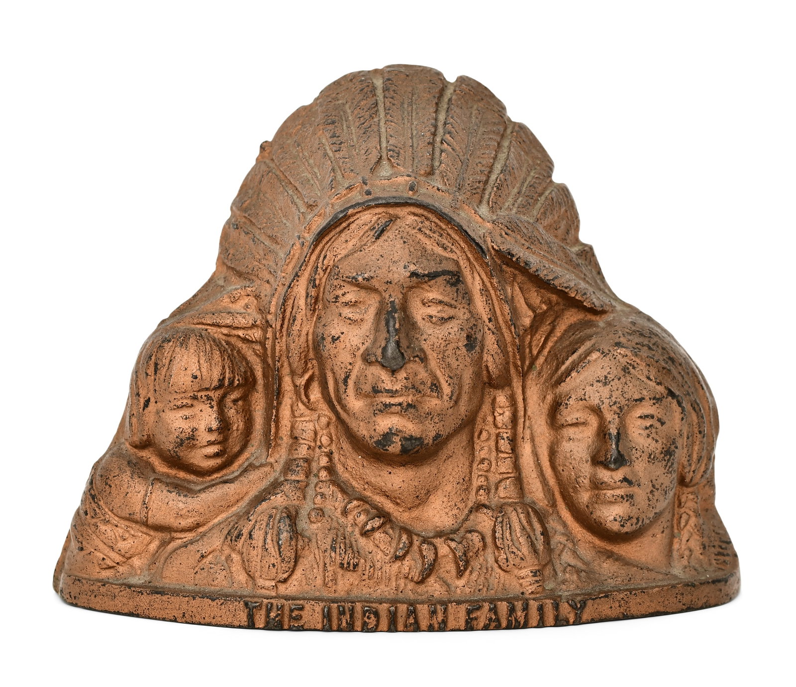 John Harper & Co. "The Indian Family" Cast Iron Bank: John Harper & Co., Ltd."The Indian Family"late 19th centurycast ironmarked "The Indian Family"4 x 5 x 11/2 inchesProvenance: Important Private Collection, MassachusettsOther Notes: Fontaine's Auct