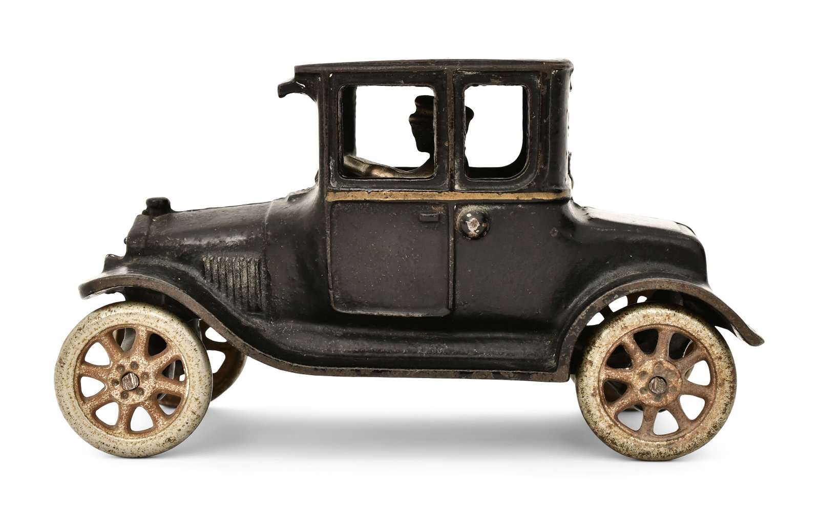 Arcade Mfg. Co. Cast Iron Ford Coupe Toy Car: Arcade Mfg. Co. Cast Iron Ford Coupe Toy Car circa 1925 3 3/4 x 6 x 3 inches Provenance: Important Private Collection, Massachusetts Other Notes: Fontaine's Auction Gallery can arrange shipping for th