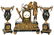 12: 3 Pc. French Figural Mantle Clock Set
