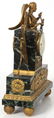 12: 3 Pc. French Figural Mantle Clock Set - 4