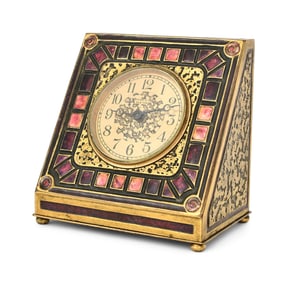 Louis C. Tiffany Furnaces "Art Deco" Desk Clock, Retailed by Tiffany & Co.
