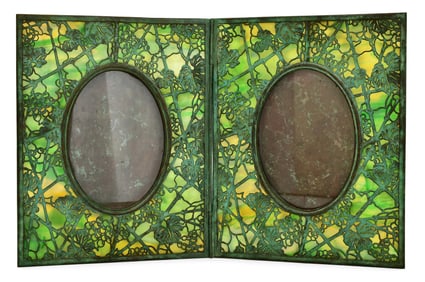 Tiffany Studios "Grapevine" Double Picture Frame