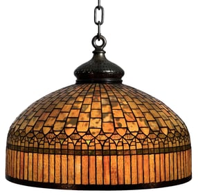 Tiffany Studios Dichroic "Curtain Border" Chandelier