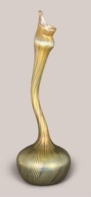 Tiffany Studios Decorated "Gooseneck" Vase