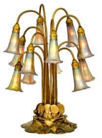 Tiffany Studios 12-Light "Lily" Table Lamp
