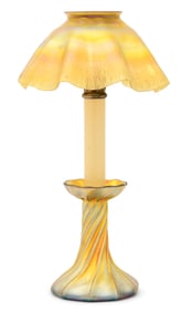 Tiffany Studios Favrile Glass Candle Lamp