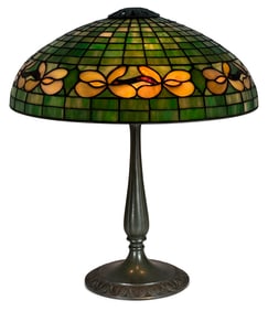 Suess Ornamental Glass Co. Floral Table Lamp