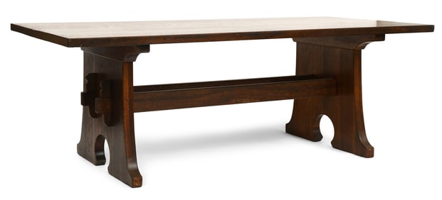 L. & J.G. Stickley "Mouse-Hole" Trestle Dining Table