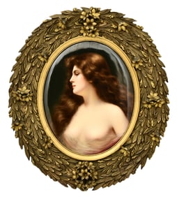 Berlin (K.P.M.) Porcelain Plaque of a Woman