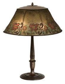 Tiffany Studios Bronze & Mesh Table Lamp