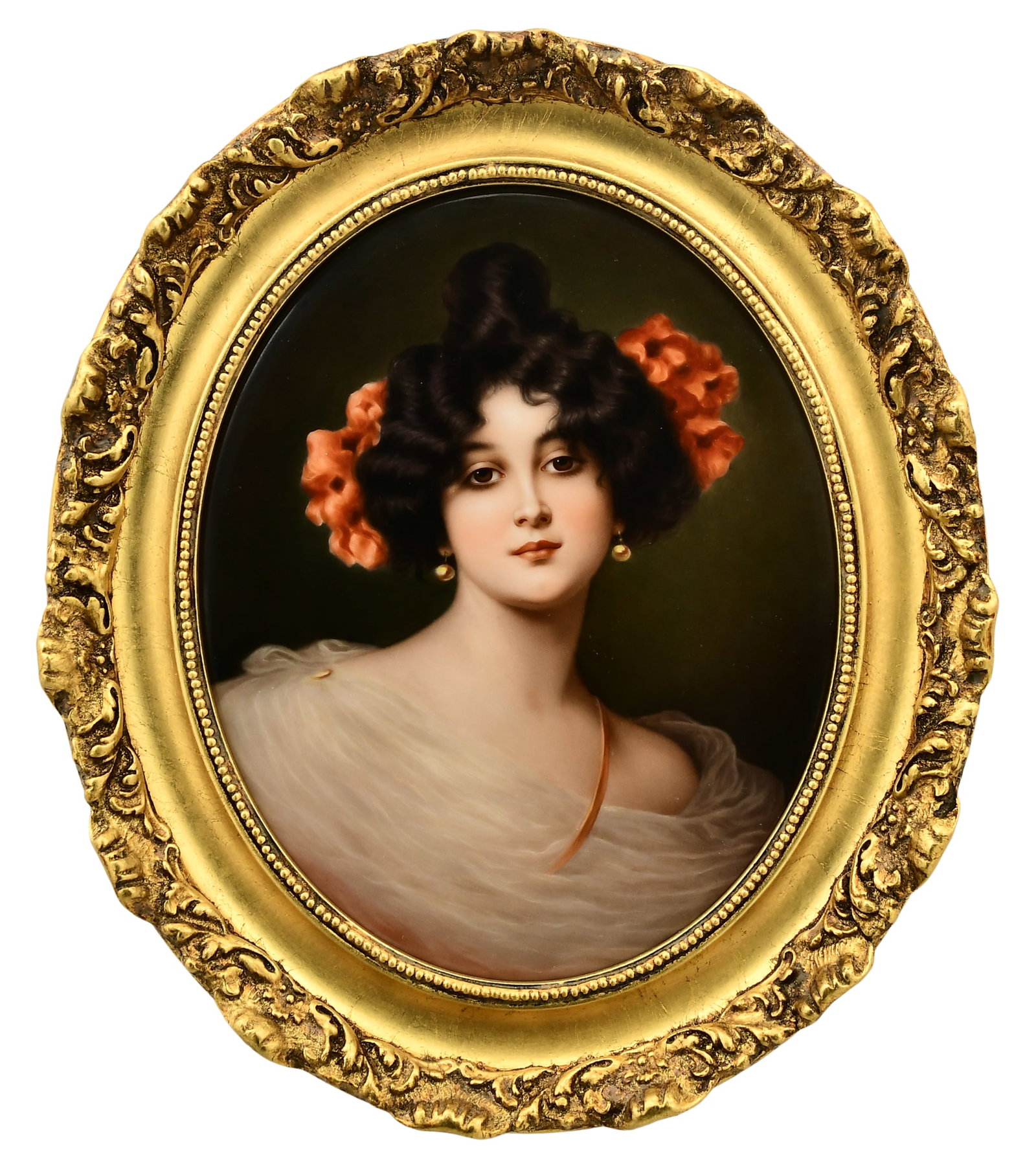 Berlin (K.P.M.) Porcelain Plaque of a Woman (1 of 3)
