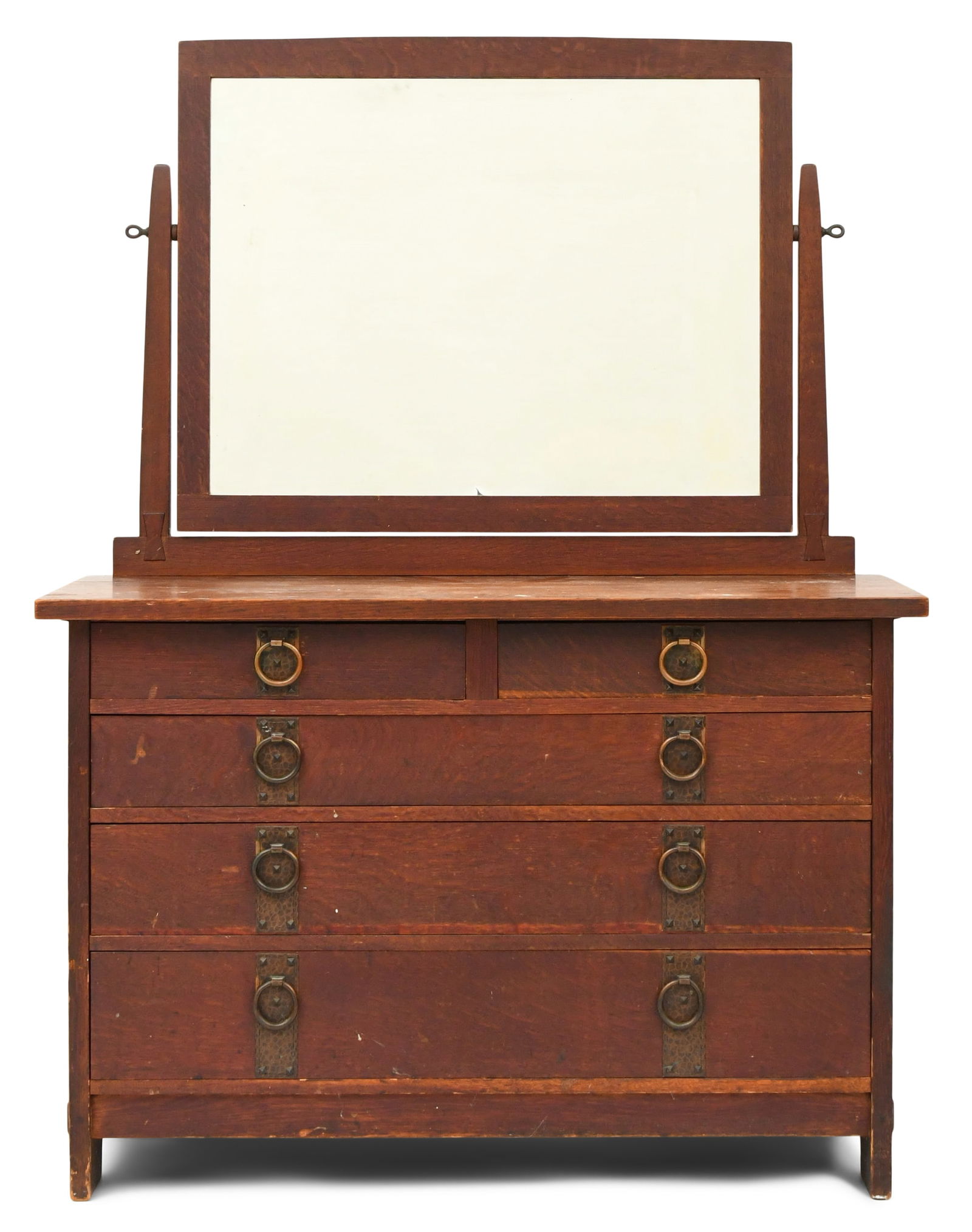 Gustav Stickley (1858-1942), Oak Dresser with Mirror, No. 911 (1 of 9)