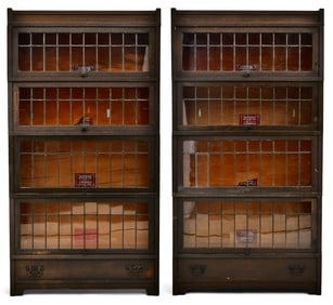 The Global-Wernieke Co. "Mission Bookcase Unit" Barrister's Bookcase