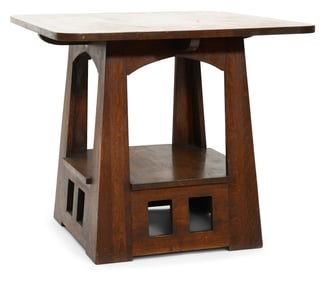 Charles P. Limbert Co., Rare Pagoda Table, Model 164