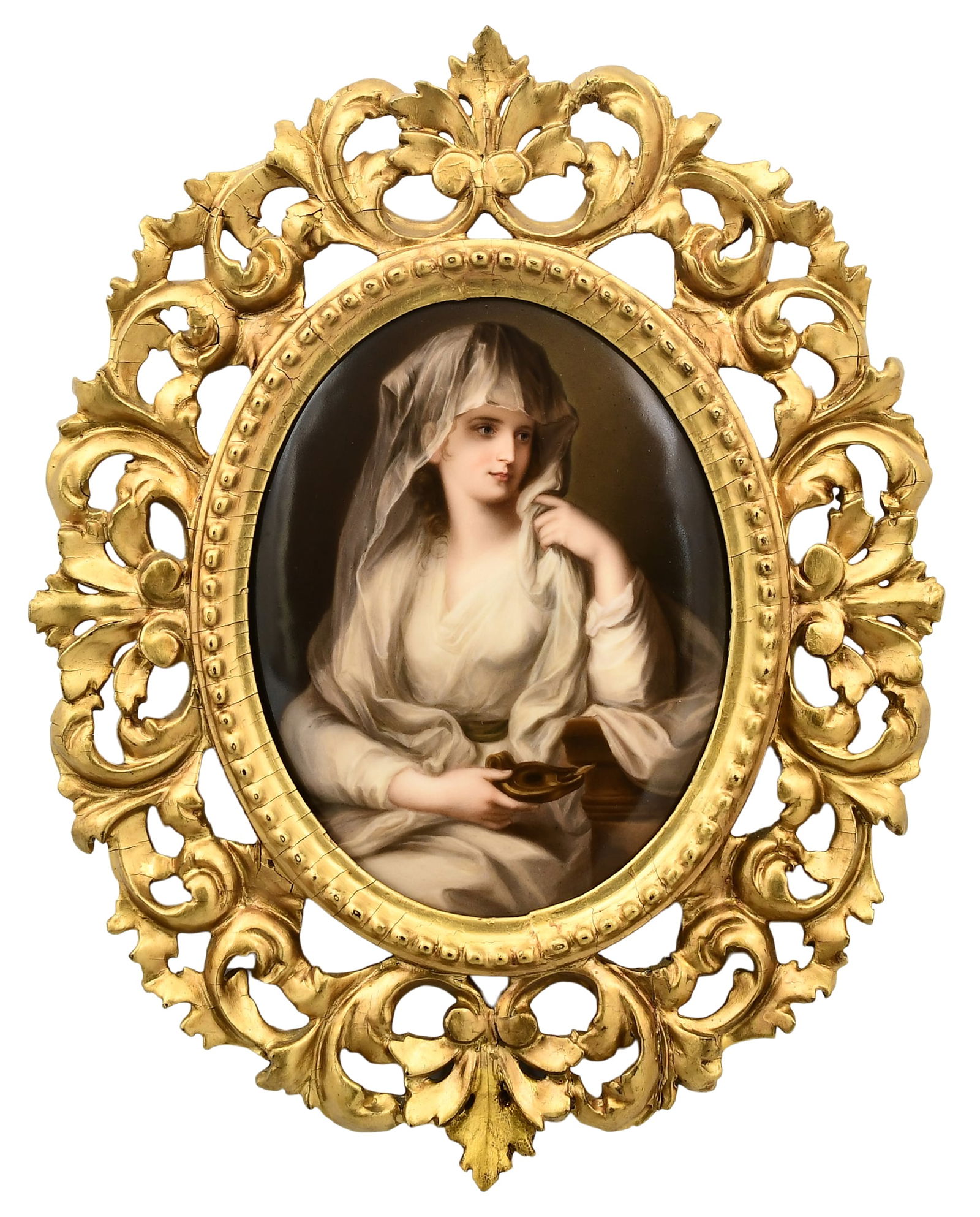 Berlin (K.P.M.) Porcelain Plaque of a Woman, "Vestalin" (1 of 3)