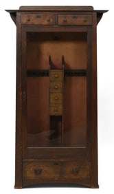 Charles P. Limbert Co. Oak “Yeager Gun Cabinet”