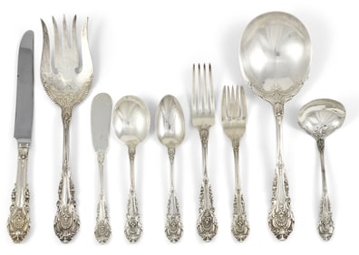 Wallace "Sir Christopher" Sterling Silver Flatware Set, 91 Pieces