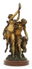 Michel Claude Clodion (French, 1738-1814), Sculpture of a Bacchante Grouping