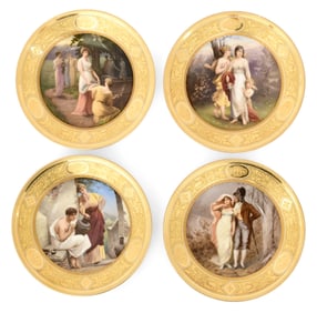 Four Royal Vienna Porcelain Plates