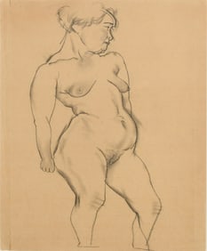 George Grosz German, 1893-1959), Standing Female Nude (1916)