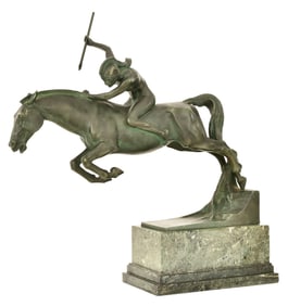 Adolf Josef Pohl (Austrian, 1872-1930), "Amazon Attacking on Horseback"