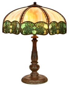 Handel "Maple Leaf" Overlay Table Lamp