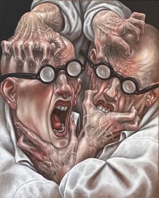 David Dalla Venezia (Italian, b. 1965), Two Males Fighting