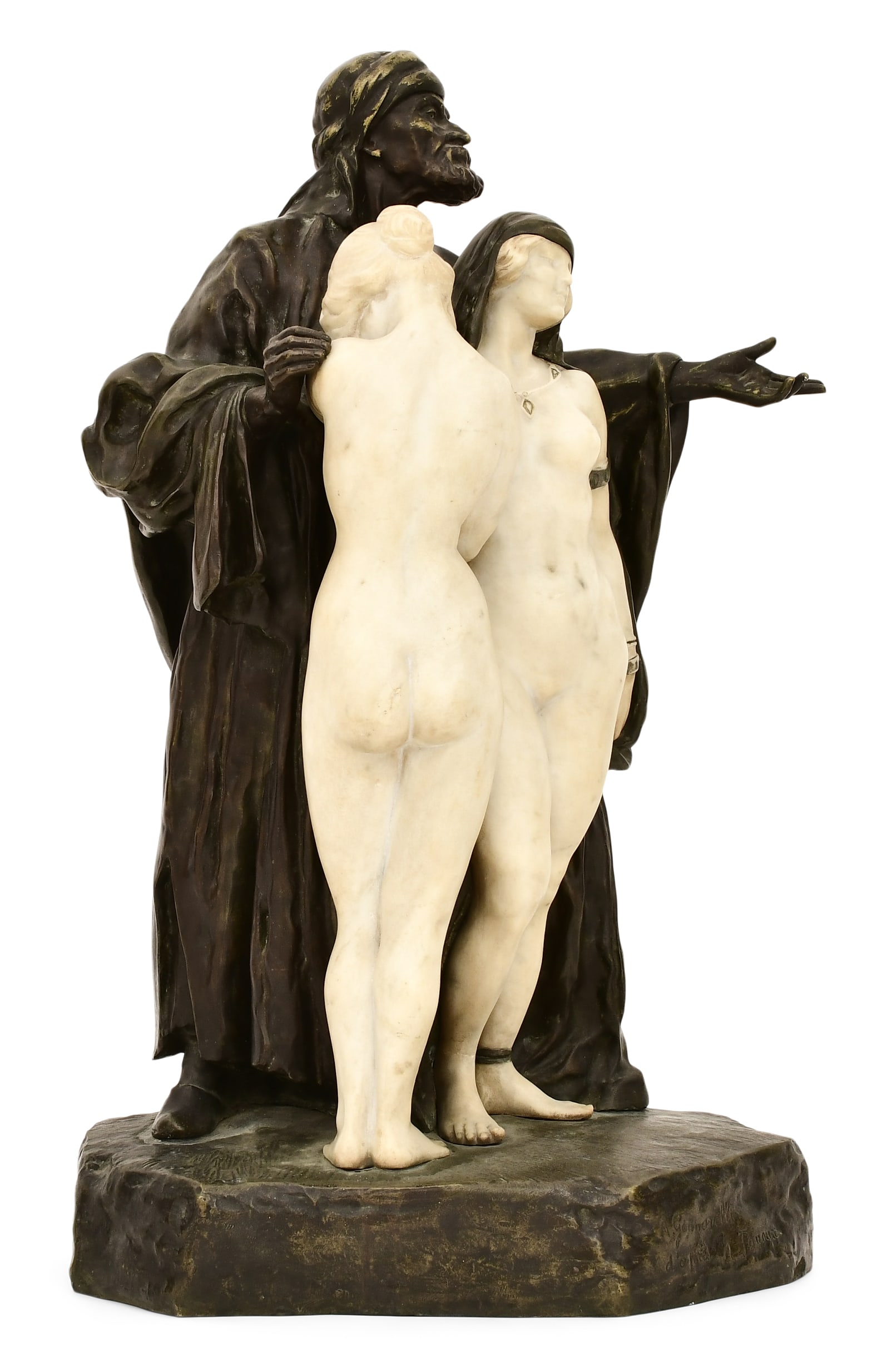 Amedeo Gennarelli (Italian/French, 1881-1943), Orientalist Sculpture of a Man and Two Woman (1 of 6)
