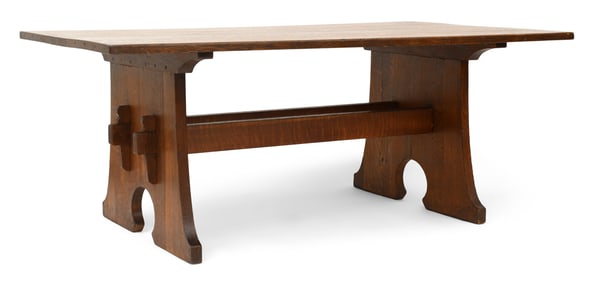 L. & J.G. Stickley Oak Mouse-Hole Table