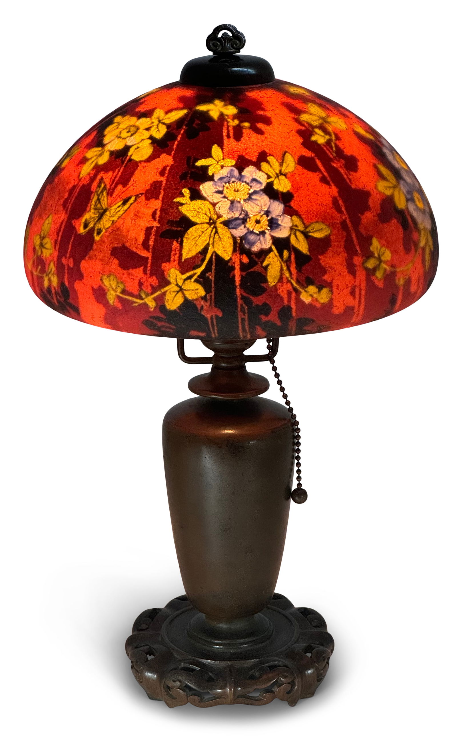 Handel "Butterfly & Pansy" Boudoir Lamp (1 of 6)