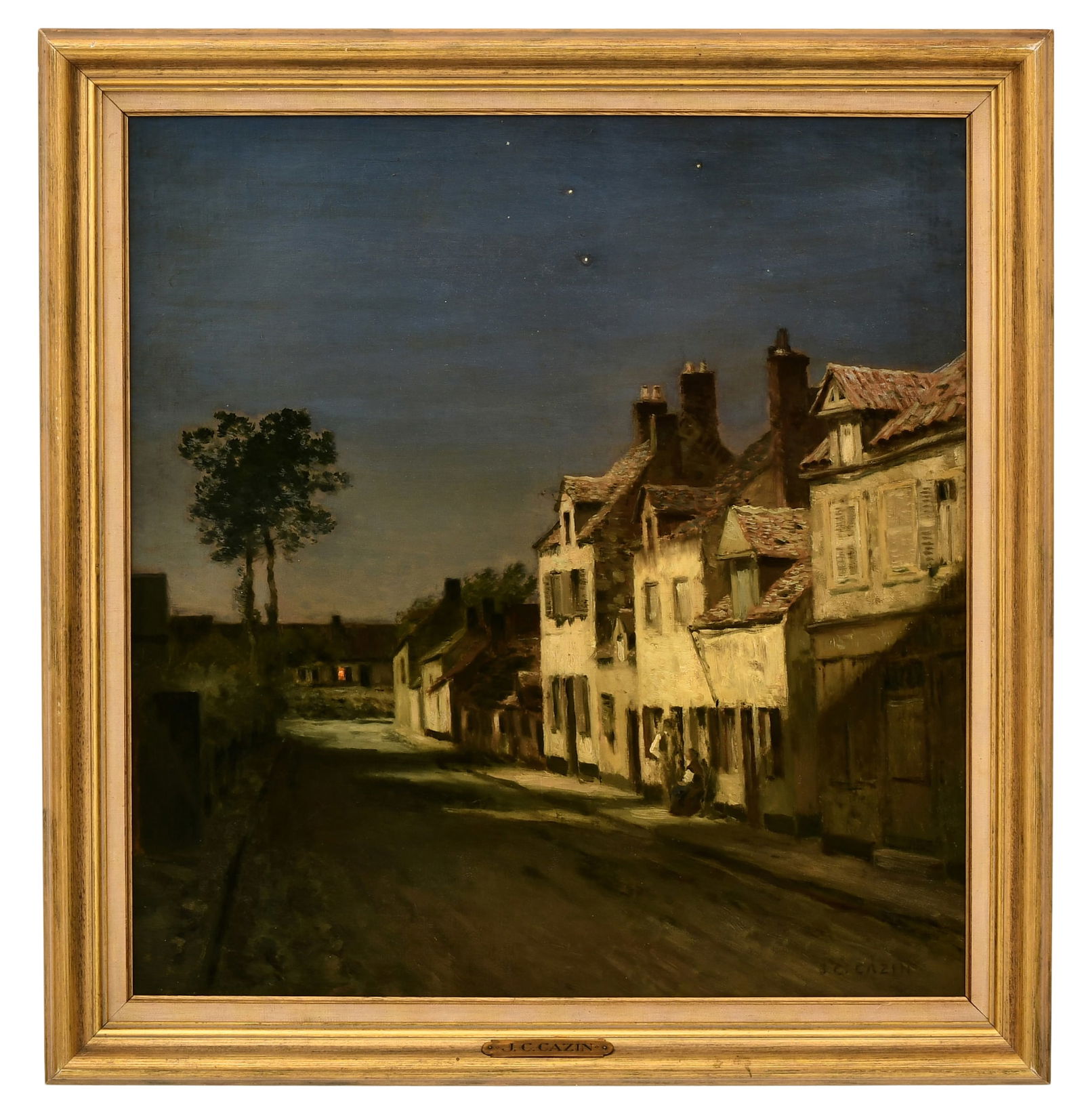Jean Charles Cazin (French, 1841-1901), Village at Night (1 of 5)