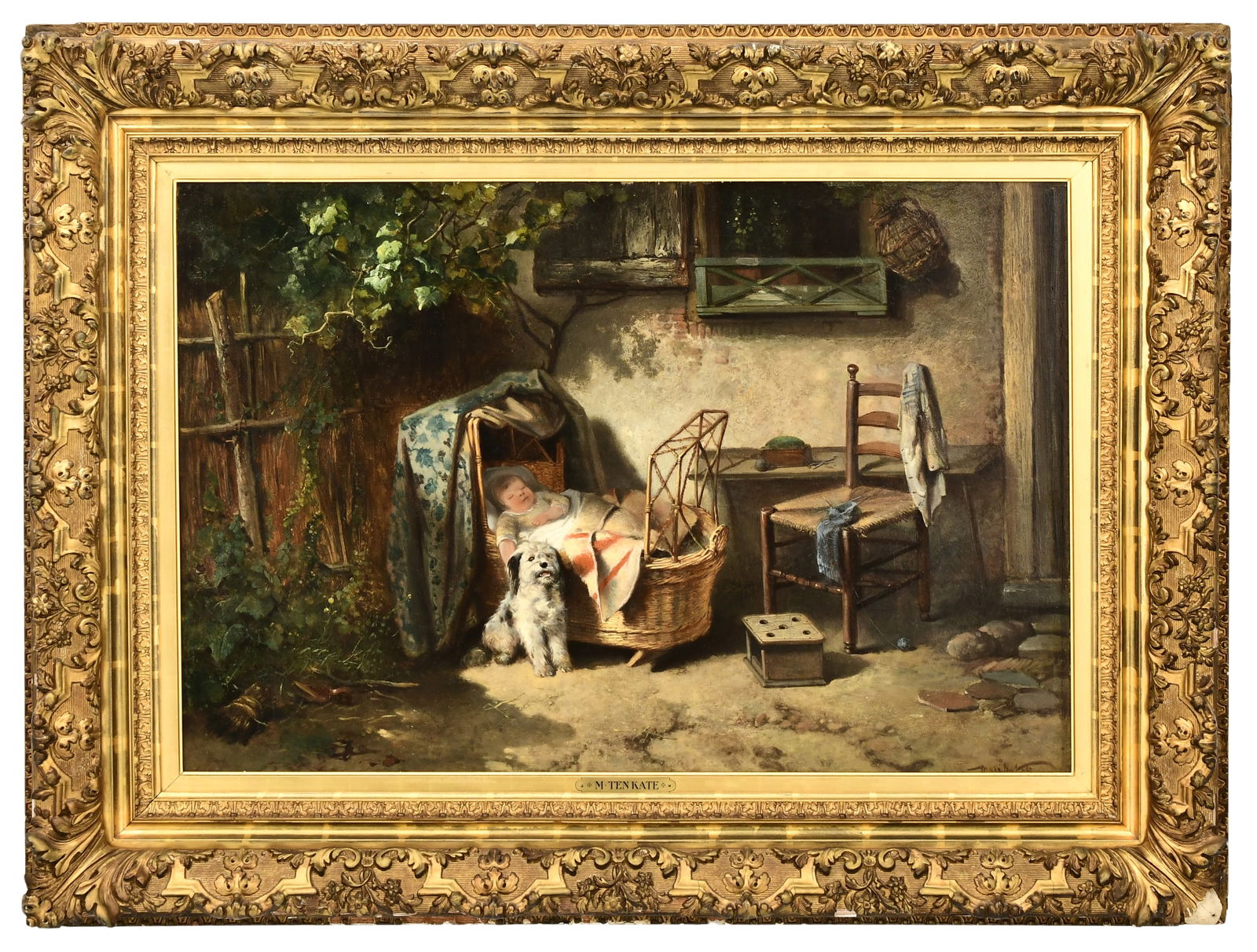 Herman Frederik Carel Ten Kate (Dutch, 1822-1891), Sleeping Baby with Dog (1 of 4)