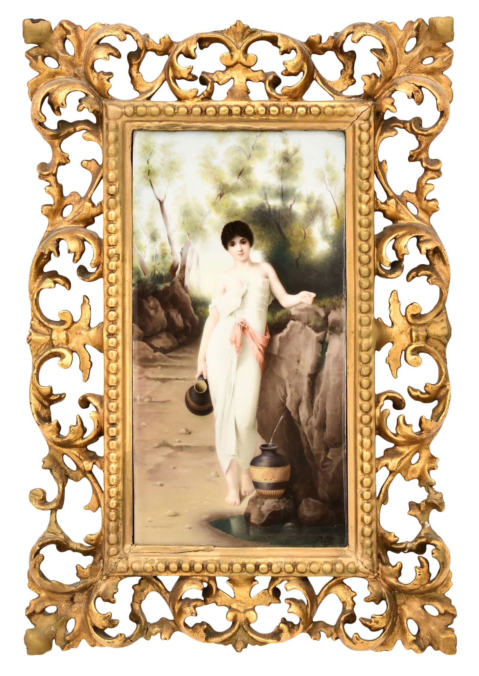 Berlin (K.P.M.) Porcelain Plaque of a Woman (1 of 5)