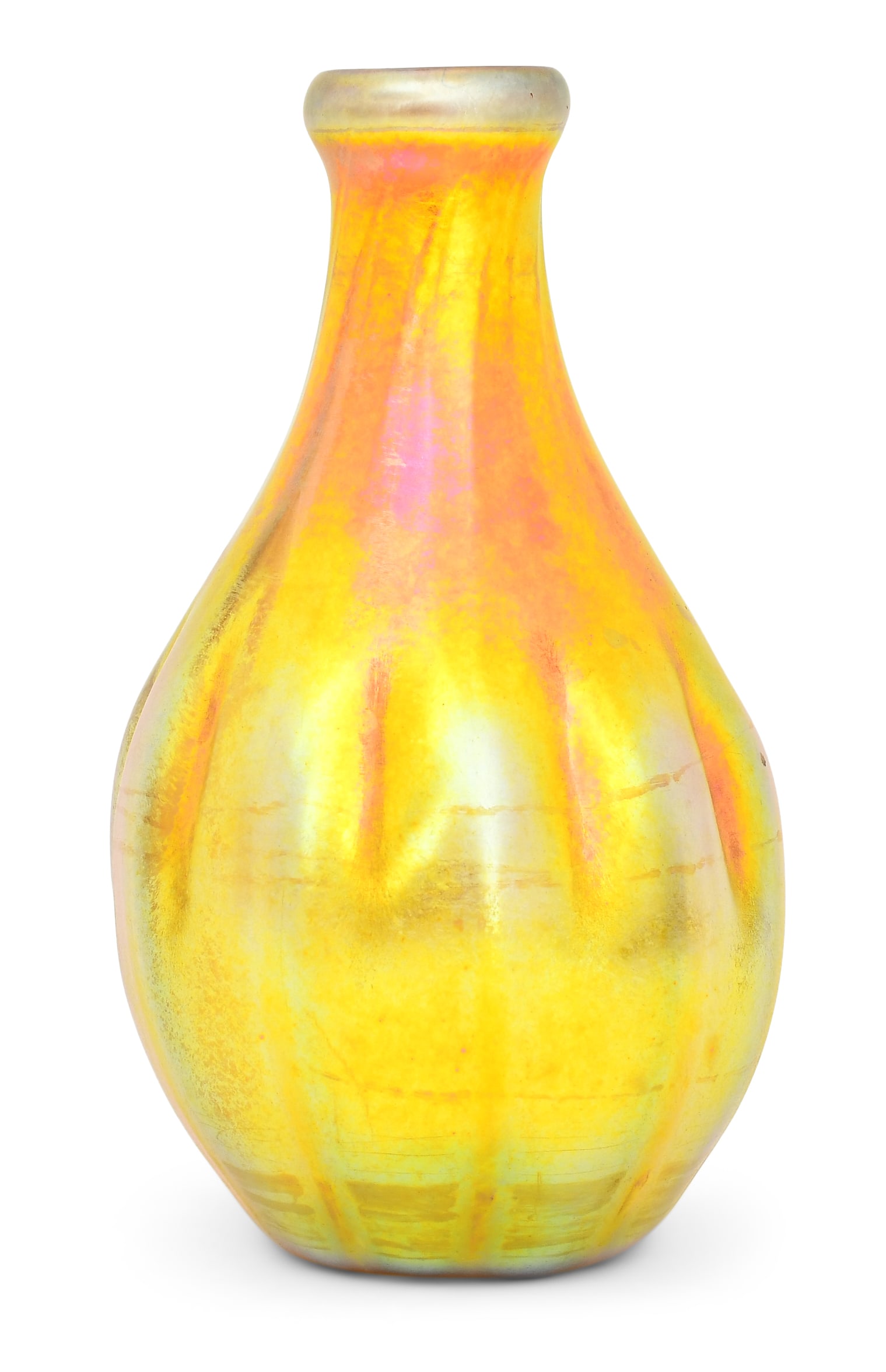 Tiffany Studios Favrile Glass Ribbed Vase Auction