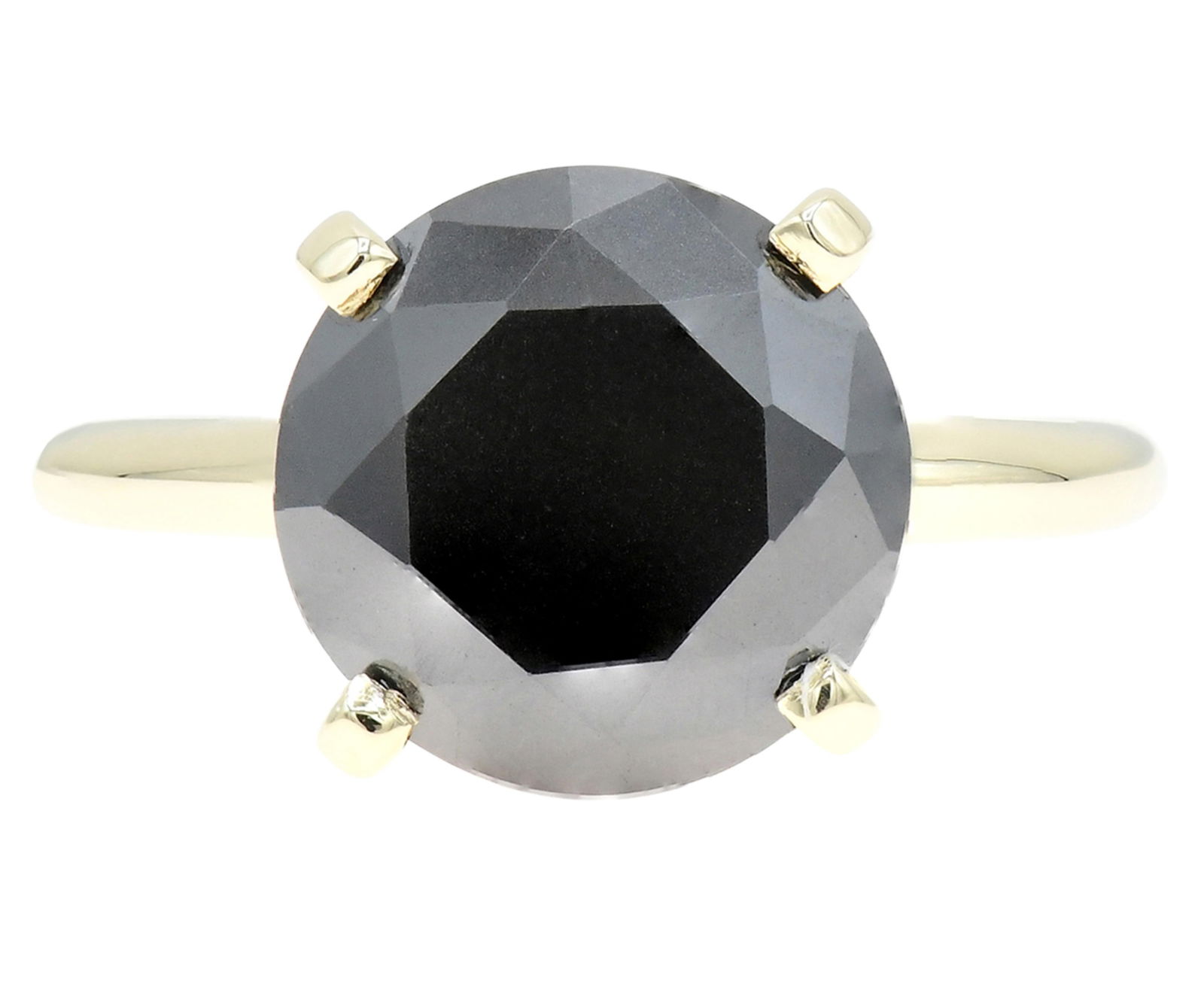 14K Yellow Gold & 5.27 Carat Black Diamond Ring (1 of 6)