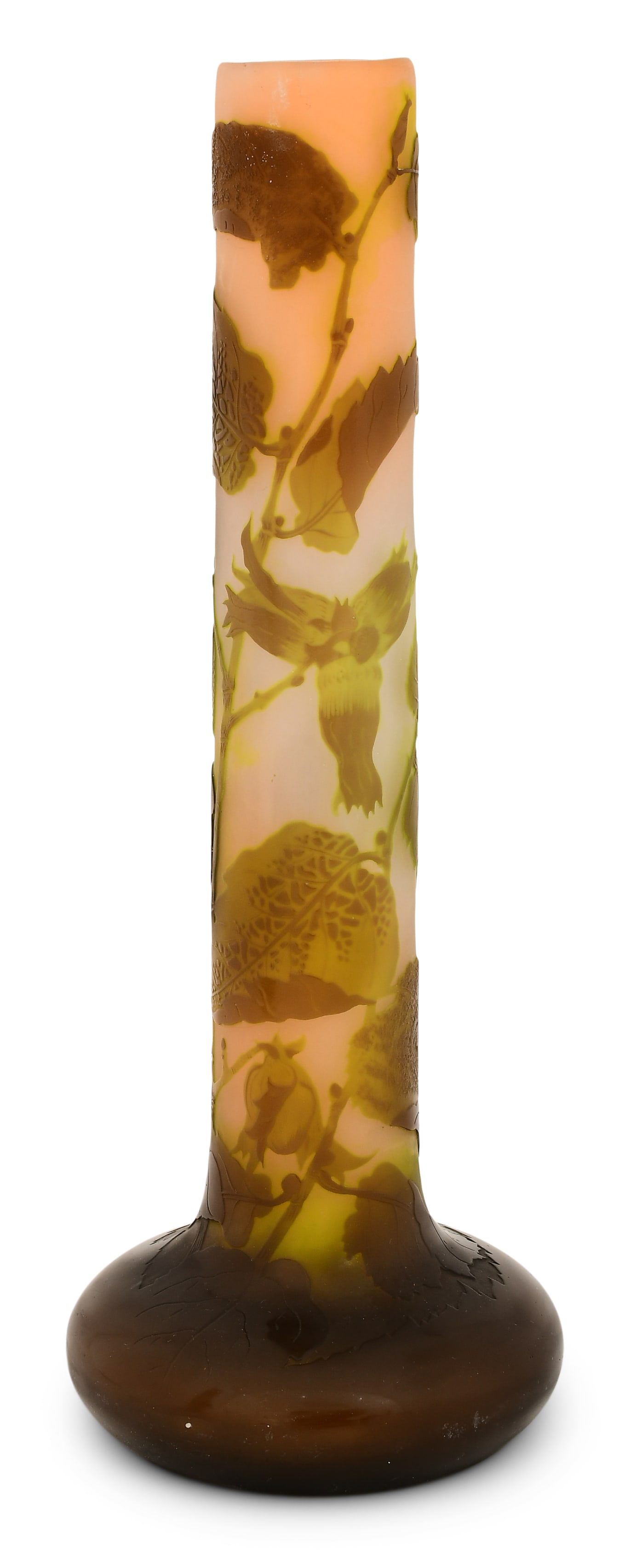 Émile Gallé (1846-1904), Cameo Glass Floral Vase (1 of 4)
