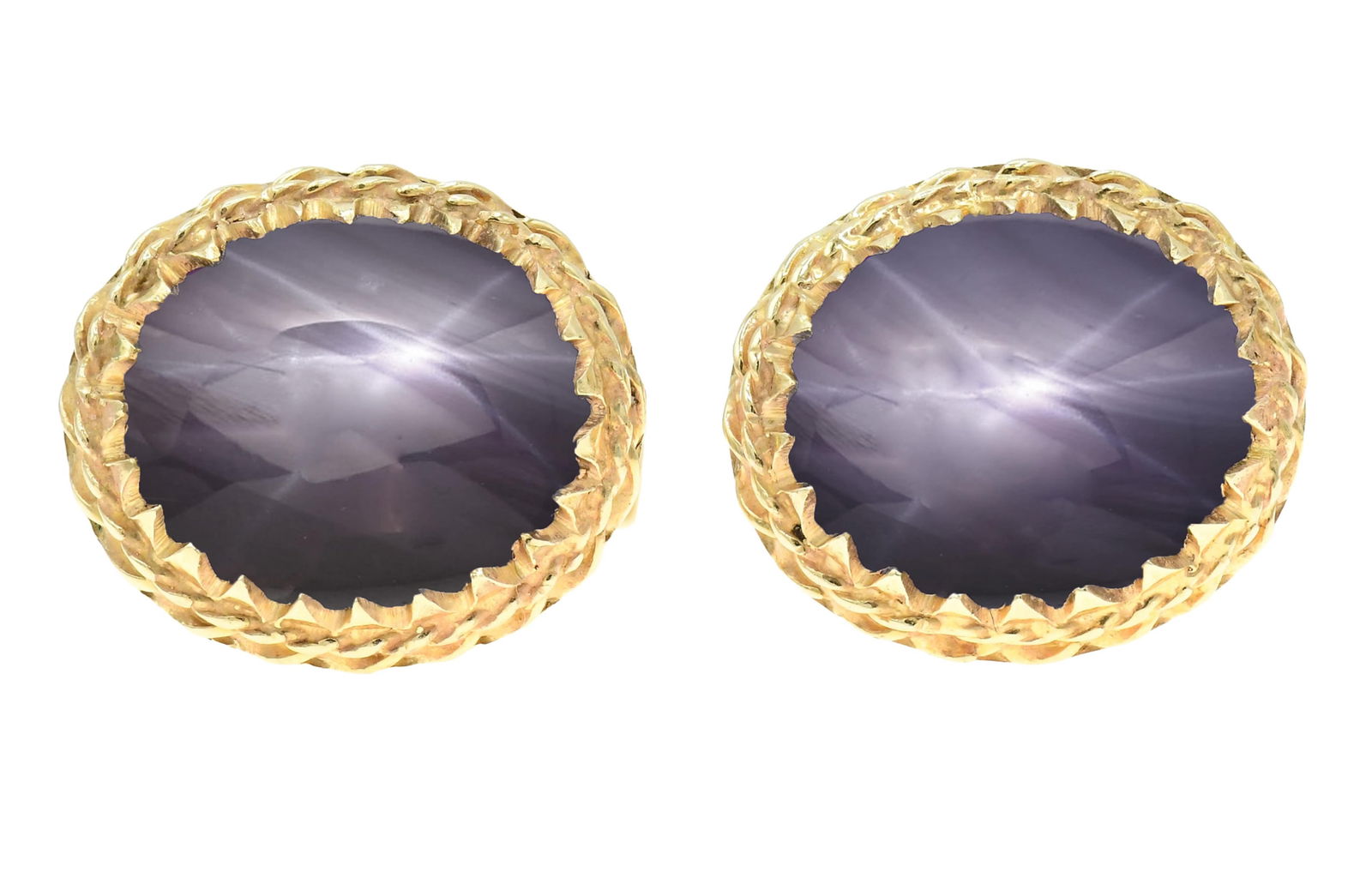14K Yellow Gold & Star Sapphire Cufflinks (1 of 5)