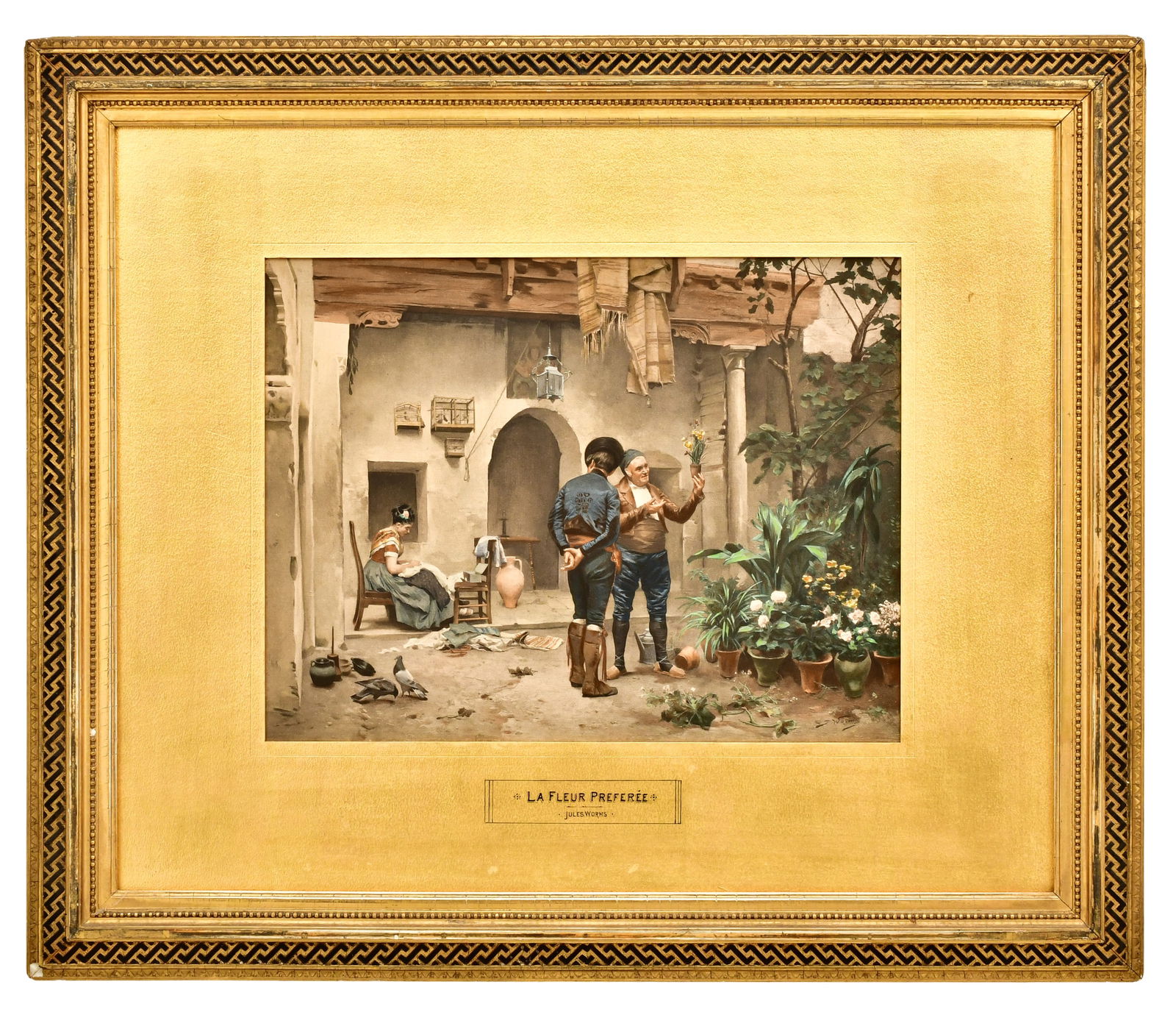 Jules Worms (French, 1832-1924), "La Fleir Preferee" (Favorite Flower) (1 of 4)