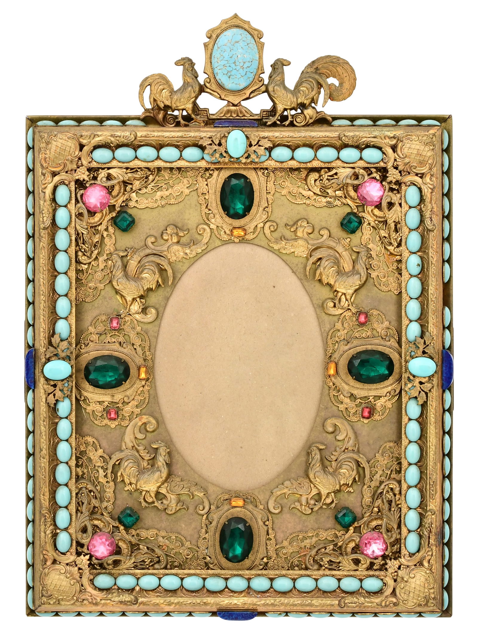 French Jeweled Bronze Picture Frame (1 of 5)
