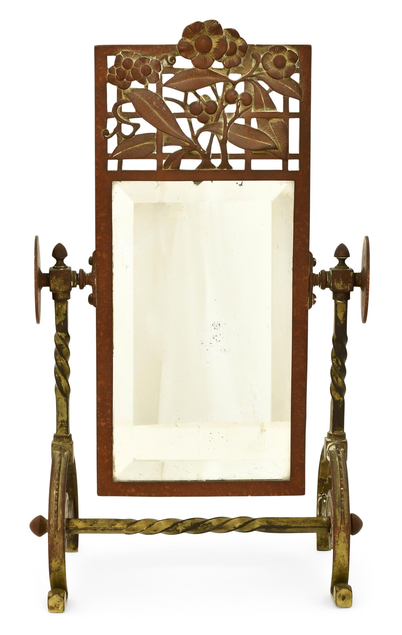 Aesthetic Movement Brass Table Mirror (1 of 5)