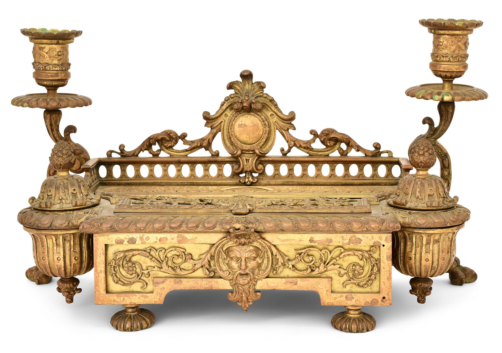 French Napoleon III Gilt Bronze Inkstand (1 of 6)