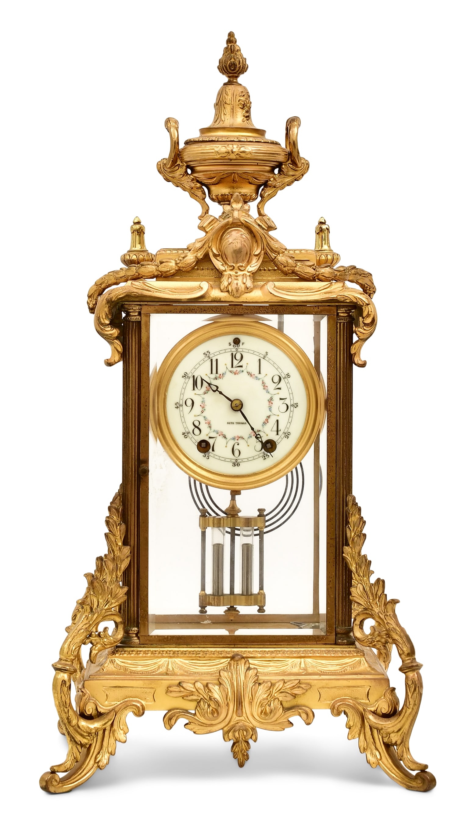 Seth Thomas "Empire No. 27" Crystal Regulator Clock (1 of 8)