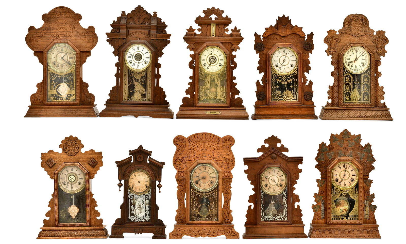 Lot of 10 Connecticut Shelf Clocks (1 of 9)