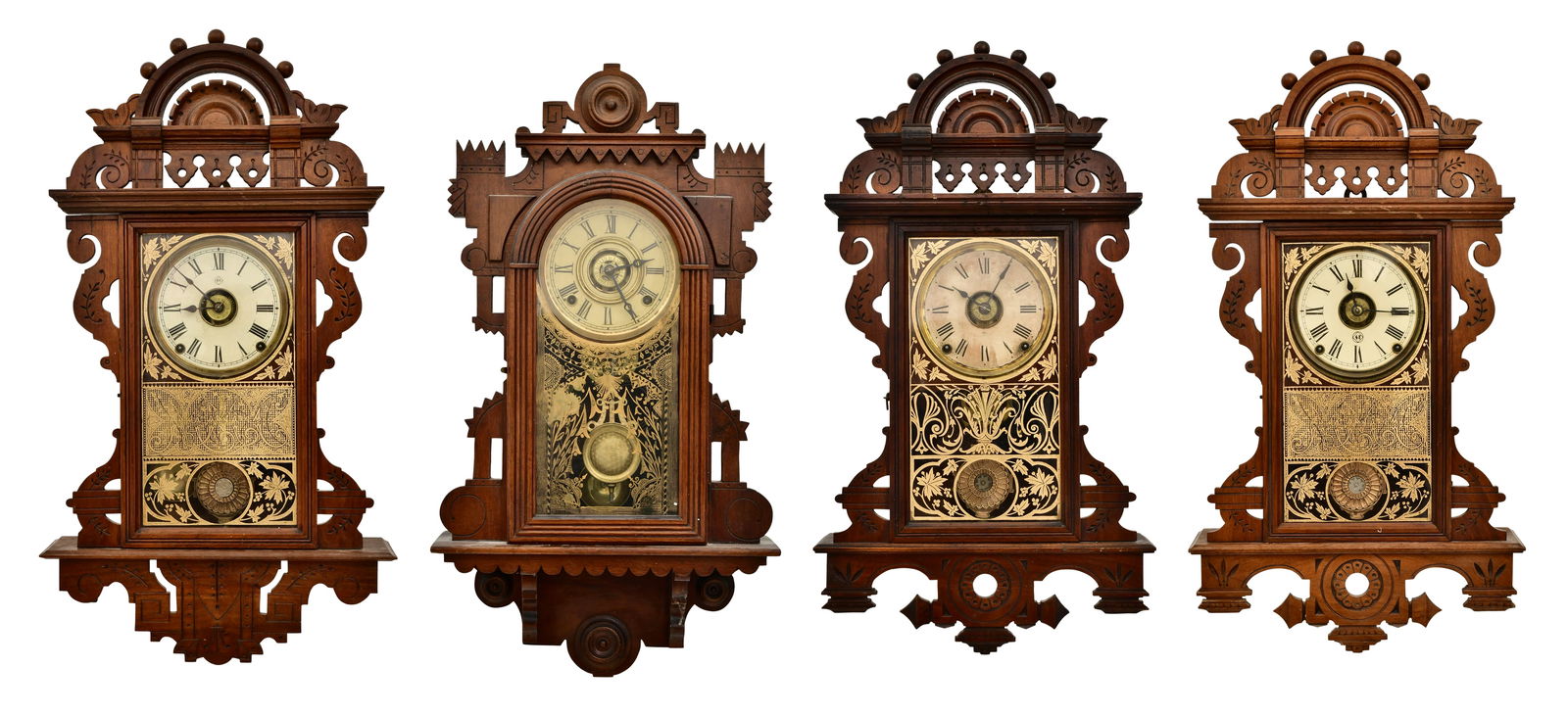 Lot of Four Connecticut "Ball Top" Wall Clocks (1 of 9)