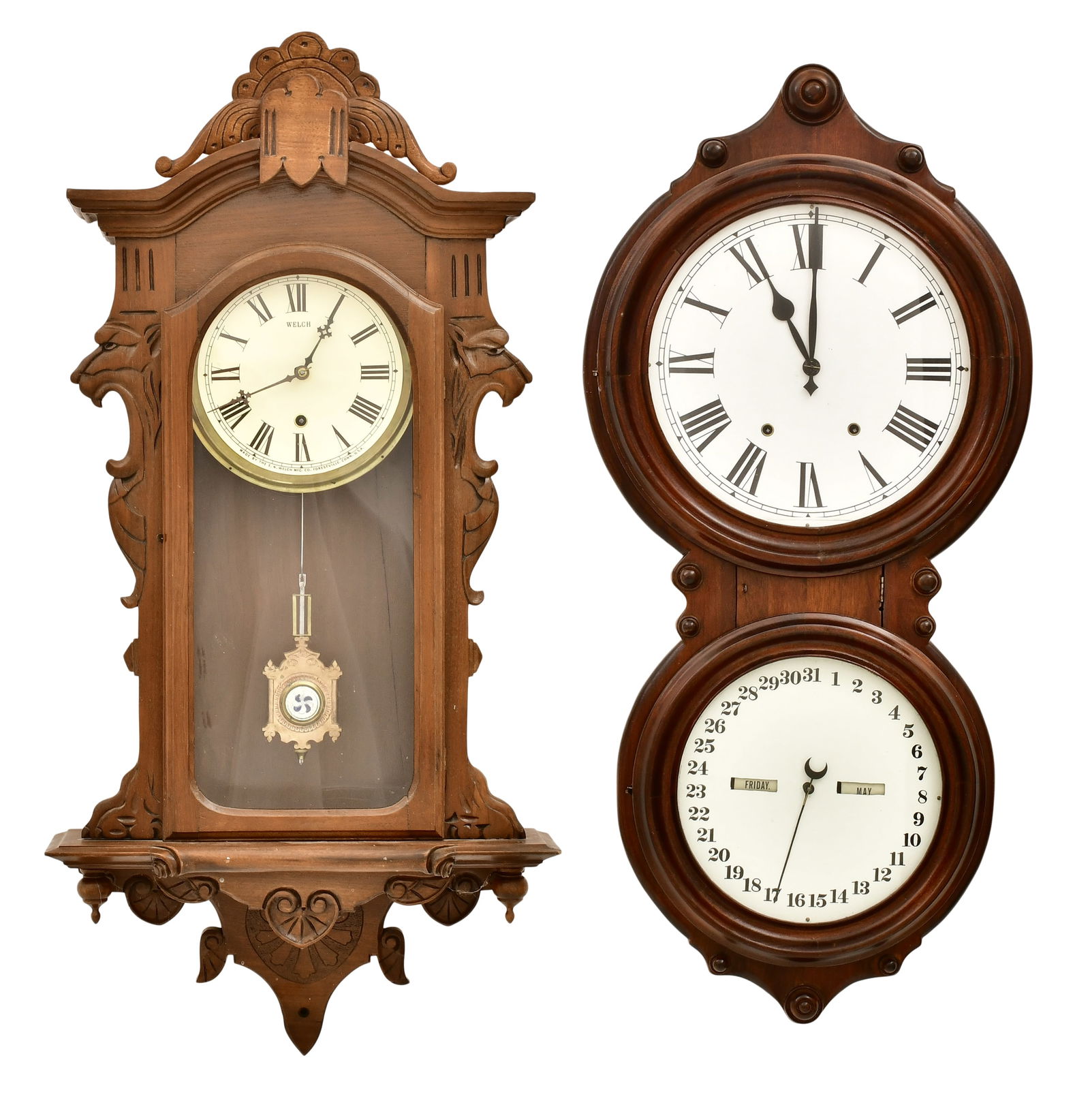 Two American Walls Clocks Auction