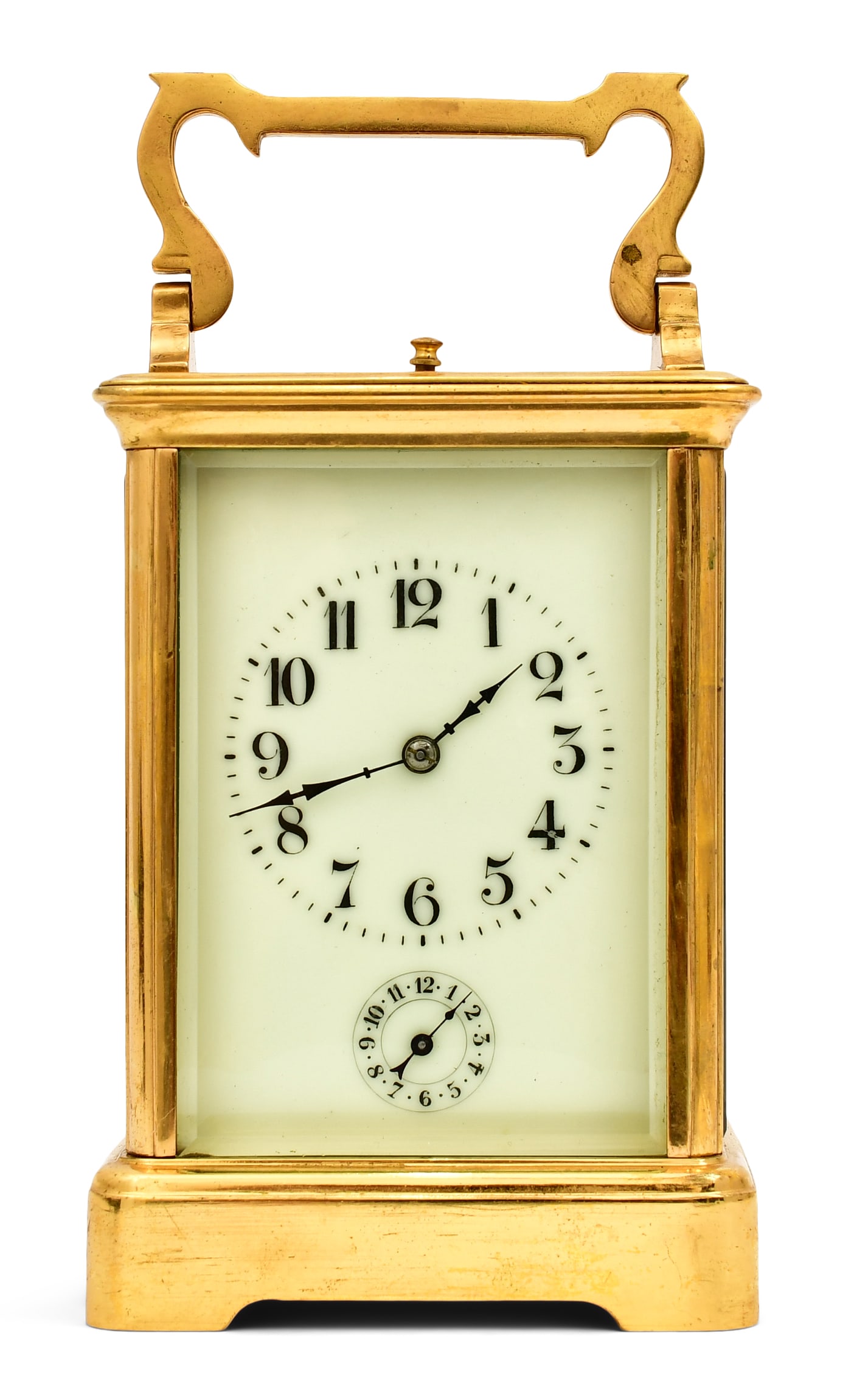 French Brass Petite Sonnerie Repeating Carriage Clock with Alarm (1 of 6)
