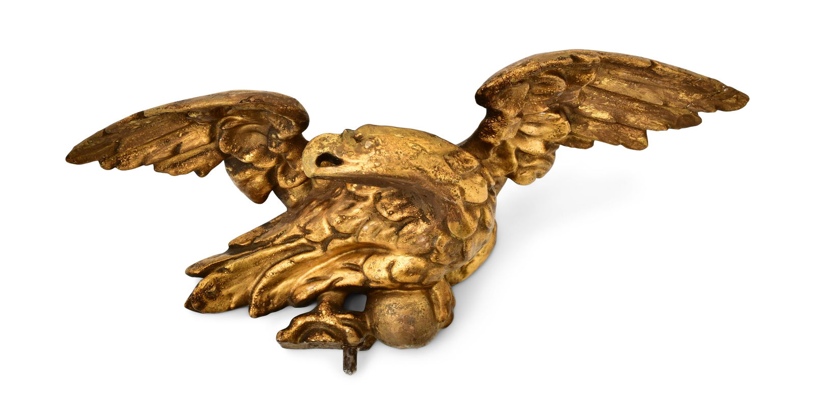 19th Century Carved & Giltwood Eagle Clock Finial (1 of 3)