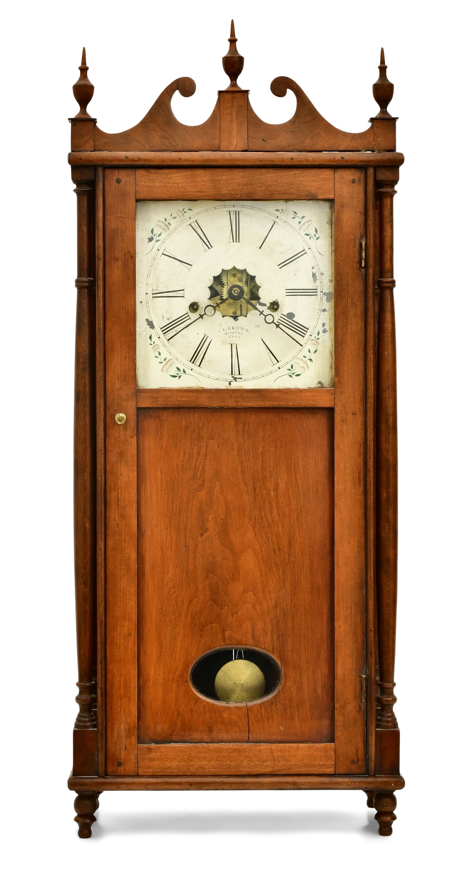 J.C. Brown Pillar & Scroll Shelf Clock (1 of 10)