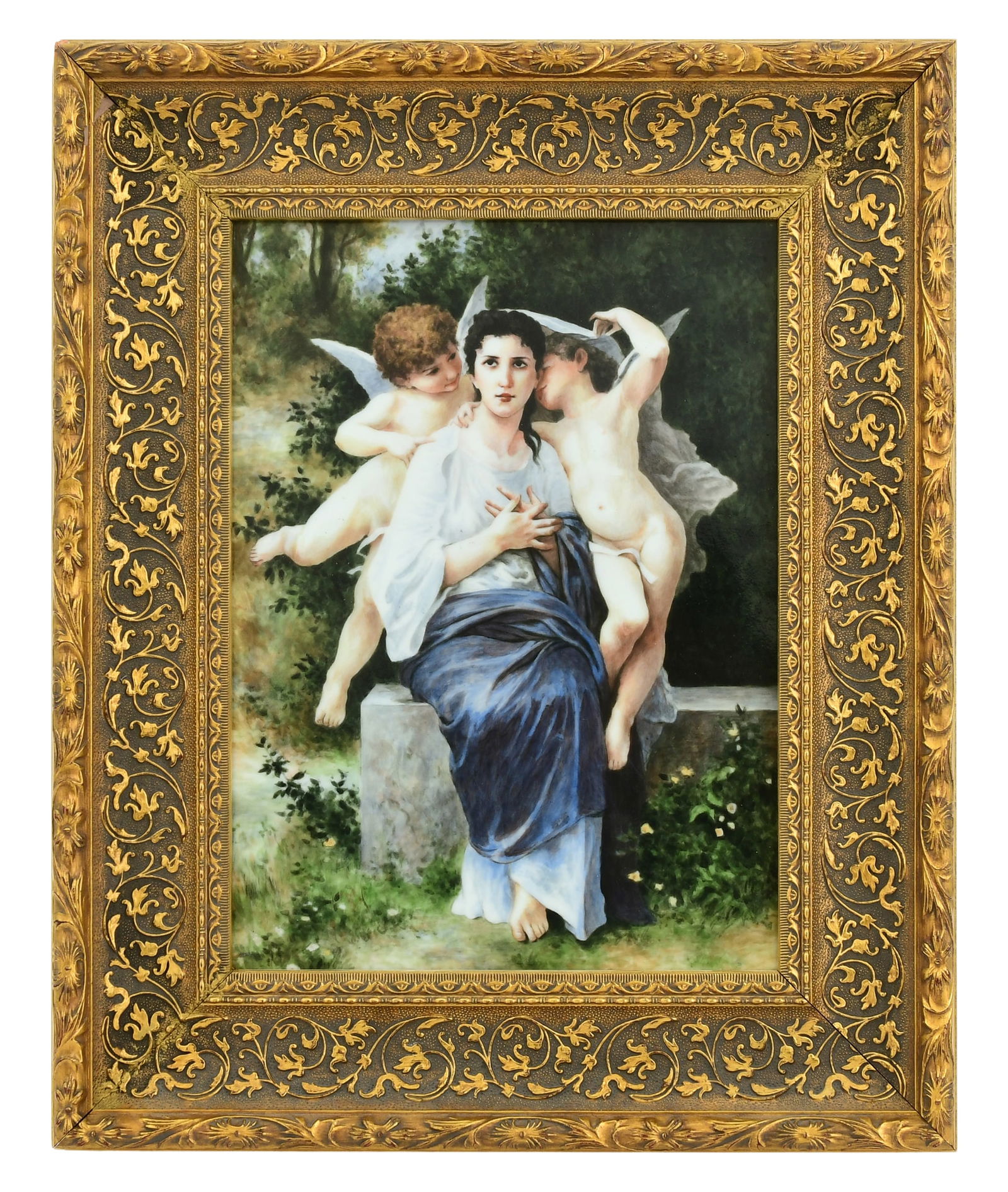Berlin (K.P.M.) Porcelain Plaque of a Woman & Cherubs (1 of 4)
