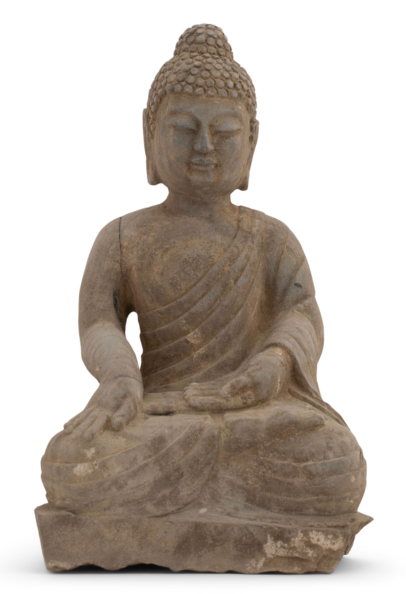 Chinese Limestone Seated Buddha, Northern Qi Dynasty (1 of 7)